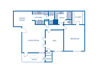 1 bedroom floor plan C 1 bedroom floor plan C at The Willows on Rosemeade, Dallas, TX